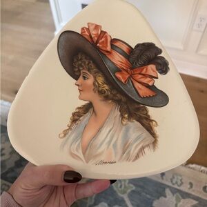 Vintage Lady Portrait Ceramic Plate